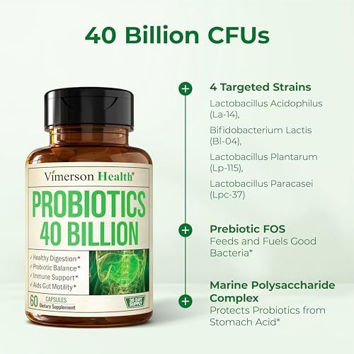 Probióticos para Mujeres y Hombres con Prebióticos - 40 Mil Millones de UFC para Salud Digestiva, Intestinal y Soporte Inmunológico - Lactobacillus - imagen 5