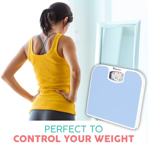 Báscula Analógica Adamson A21 para Peso Corporal - Hasta 300 LB - Nueva - Superficie Antideslizante de Goma + Números Grandes - Escala de Baño - imagen 4