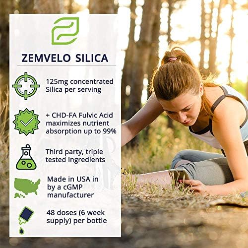 Zemvelo Silicio Iónico Líquido - Nutrición para Cabello, Piel y Uñas | Soporte de Colágeno | Salud de Tendones y Cartílago | 8 oz, 48 Días de - imagen 5