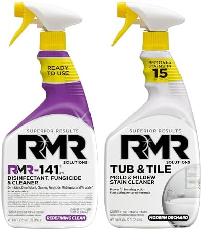 Paquete Brillante para Baño RMR – Spray para Manchas de Bañera y Azulejos + Removedor de Moho y Hongos RMR-141 Registrado por la EPA, Sistema de - imagen 1