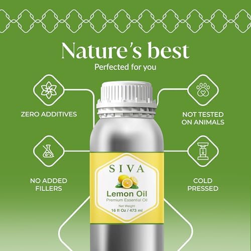 Aceite Esencial de Limón Siva - 16 Onzas - 100% Natural - Para Difusor, Cuidado Facial, Cuidado de la Piel, Aromaterapia, Cuidado del Cabello y - imagen 2