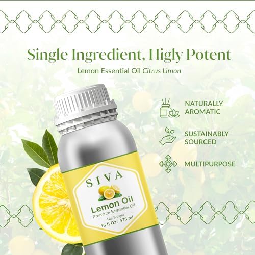 Aceite Esencial de Limón Siva - 16 Onzas - 100% Natural - Para Difusor, Cuidado Facial, Cuidado de la Piel, Aromaterapia, Cuidado del Cabello y - imagen 3