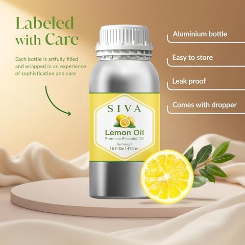 Aceite Esencial de Limón Siva - 16 Onzas - 100% Natural - Para Difusor, Cuidado Facial, Cuidado de la Piel, Aromaterapia, Cuidado del Cabello y - imagen 4