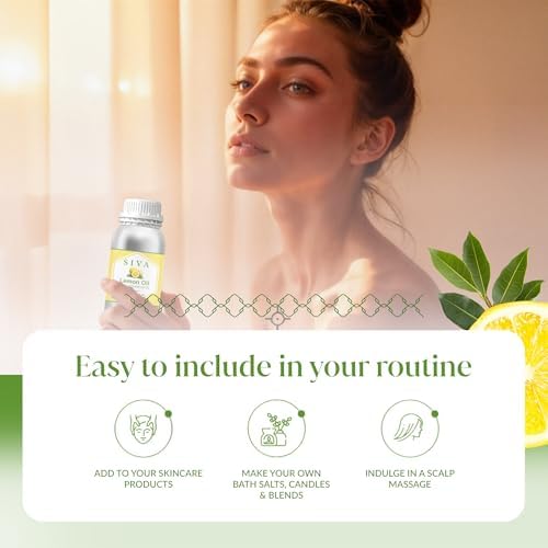 Aceite Esencial de Limón Siva - 16 Onzas - 100% Natural - Para Difusor, Cuidado Facial, Cuidado de la Piel, Aromaterapia, Cuidado del Cabello y - imagen 6