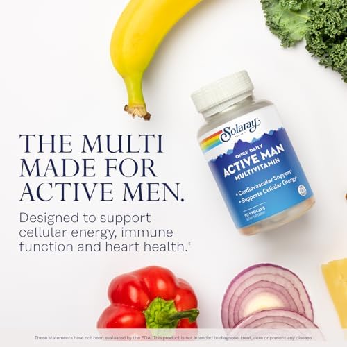 SOLARAY Multivitamínico Diario para Hombres Activos - Apoyo Inmunológico y Energía Celular con Vitamina D, C, B12, B6, Zinc, Luteína, Enzimas - imagen 3