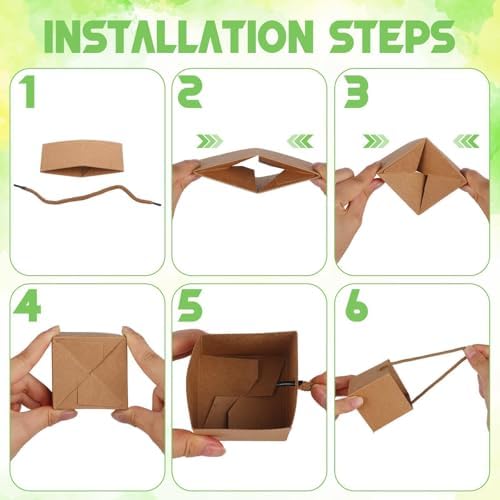 Beupy 60 Pzas de Bolsas de Papel Kraft para Suculentas de 2.5 Pulgadas con Manijas y Etiquetas de Agradecimiento para Bodas, Baby Showers y - imagen 4