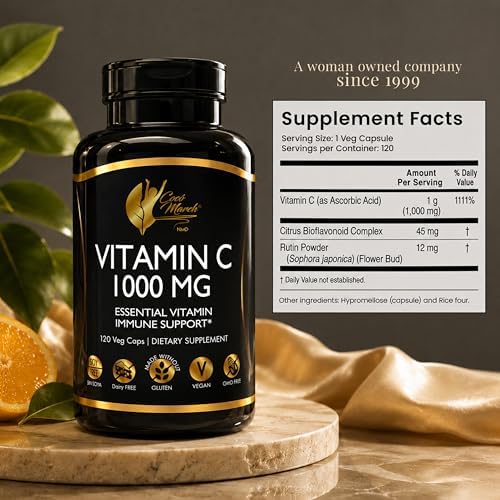 Cocó March N.M.D Suplemento de Vitamina C 1000mg – Apoyo Inmunológico Vegano y Sin Gluten – 120 Cápsulas Vegetales Fáciles de Tragar - imagen 8