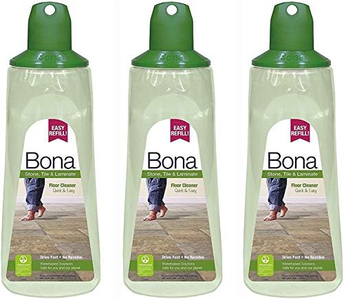 Paquete de 3 cartuchos de limpiador para pisos de piedra, cerámica y laminado Bona, 34 oz - imagen 1