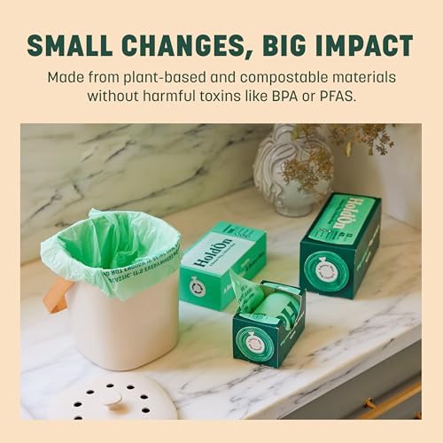Bolsas de Basura HoldOn de 4 Galones - 100 Bolsas Ecológicas para Botes Pequeños (Paquete de 2, 100 bolsas) - imagen 6