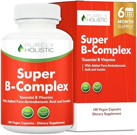 Complejo de Vitaminas B - 8 Vitaminas B Super con Colina e Inositol, B1, B2, B3, B5, B6, B8, B9 y B12 - B100 Complejo - 180 Cápsulas Veganas - - imagen 1