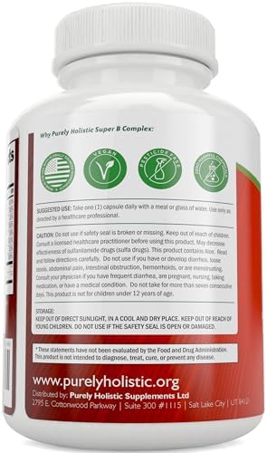 Complejo de Vitaminas B - 8 Vitaminas B Super con Colina e Inositol, B1, B2, B3, B5, B6, B8, B9 y B12 - B100 Complejo - 180 Cápsulas Veganas - - imagen 4