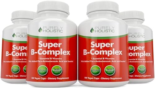 Complejo de Vitaminas B - 8 Vitaminas B Super con Colina e Inositol, B1, B2, B3, B5, B6, B8, B9 y B12 - B100 Complejo - 180 Cápsulas Veganas - - imagen 5