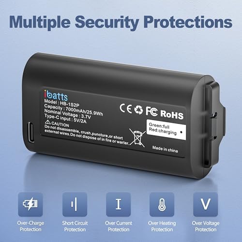 Batería de Repuesto IBATTS de 1 Paquete para Teclado de Video myQ Smart Garage, Batería de Litio Recargable de 7000mAh, Carga Rápida Tipo C - imagen 4