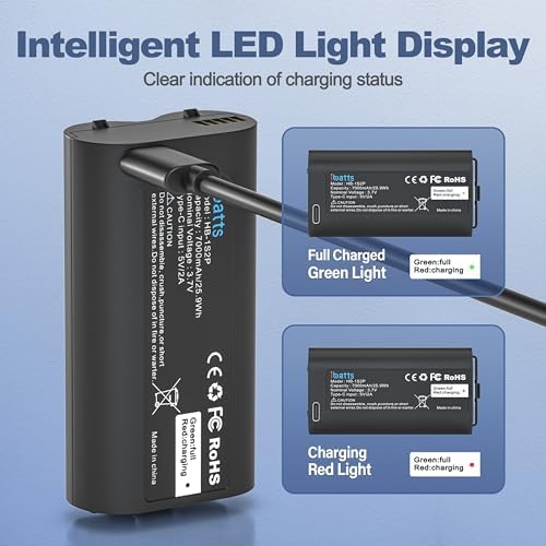 Batería de Repuesto IBATTS de 1 Paquete para Teclado de Video myQ Smart Garage, Batería de Litio Recargable de 7000mAh, Carga Rápida Tipo C - imagen 5