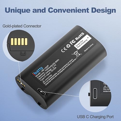 Batería de Repuesto IBATTS de 1 Paquete para Teclado de Video myQ Smart Garage, Batería de Litio Recargable de 7000mAh, Carga Rápida Tipo C - imagen 7