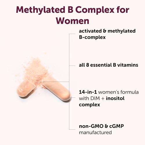 Complejo B Metilado para Mujeres Micro Ingredients, 240 Cápsulas Vegetarianas | Vitaminas B Activadas con Metilfolato, Metil B12, DIM y Complejo de - imagen 2
