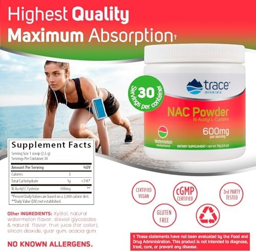 Trace Minerals NAC Sandía 75 g - Polvo Suplemento Nutricional 75 g - imagen 2