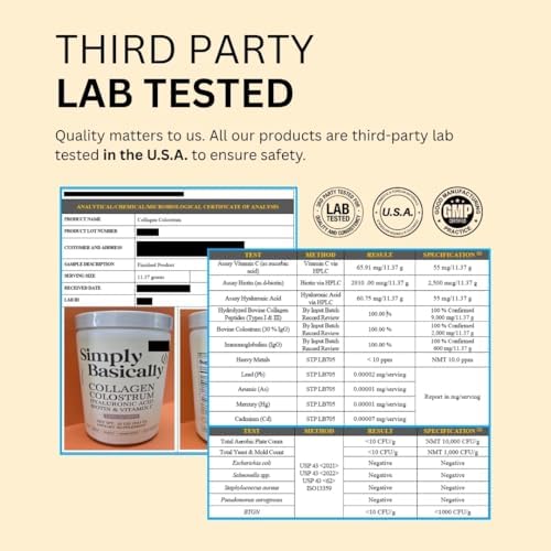 Simply Basically Polvo de Colostrum y Péptidos de Colágeno con Biotina, Ácido Hialurónico y Vitamina C | Suplemento para Salud Digestiva, Inmunidad y - imagen 8