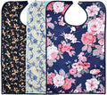 Bibs Celley para Adultos, Paquete de 3, Con Capturador de Migas, Lavables y Reutilizables, Protectores de Ropa para Mujeres Mayores - imagen 1