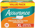 Goodscious Equate Assurance Almohadilla Absorbente Unisex Premium - Protectores de Cama para Incontinencia, Máxima Absorción, XL, 30 Piezas, Color - imagen 1