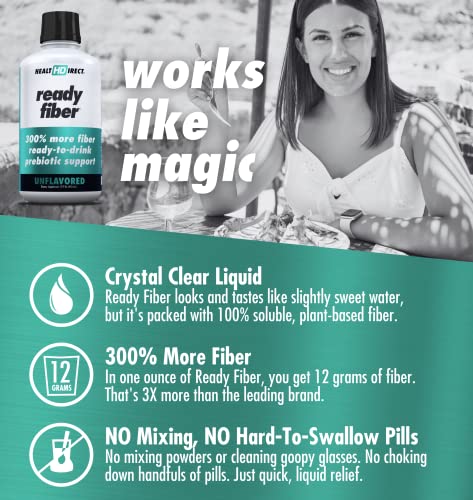 HEALTH DIRECT - Ready Fiber - Suplemento Líquido de Fibra Prebiótica para Mujeres, Hombres y Niños - 15 Fl Oz - 15-30 Porciones, Sin Sabor - Más - imagen 3