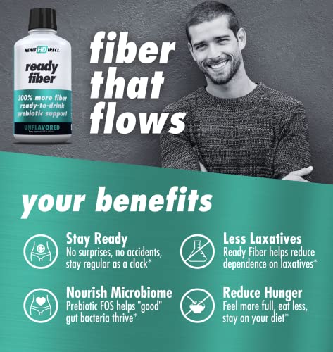 HEALTH DIRECT - Ready Fiber - Suplemento Líquido de Fibra Prebiótica para Mujeres, Hombres y Niños - 15 Fl Oz - 15-30 Porciones, Sin Sabor - Más - imagen 5
