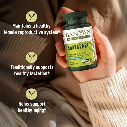 Tabletas Orgánicas de Shatavari de Banyan Botanicals – Tónico Rejuvenecedor para la Vitalidad Femenina y Salud Reproductiva – Adaptógeno Refrescante - imagen 4