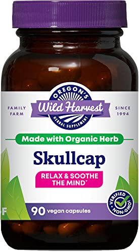 Cápsulas Veganas de Skullcap Orgánico de Oregon's Wild Harvest | Suplemento Herbal Tradicional, 90 Unidades - imagen 1