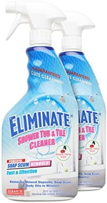 Limpiador para Ducha, Bañera y Azulejos Clean-X Eliminate - 32 fl oz - Elimina residuos de jabón y minerales de agua dura - UNELKO Invisible Shield - imagen 1