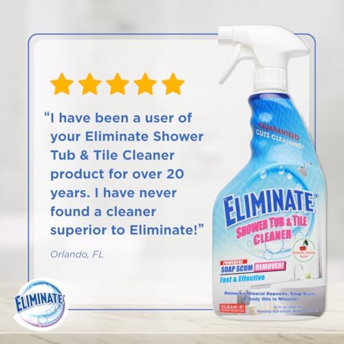 Limpiador para Ducha, Bañera y Azulejos Clean-X Eliminate - 32 fl oz - Elimina residuos de jabón y minerales de agua dura - UNELKO Invisible Shield - imagen 4