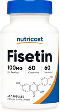 Cápsulas de Fisetina Nutricost 100mg, 60 Cápsulas - Antioxidante Natural de Polifenoles - Suplemento Vegano, Sin Gluten y No OGM - imagen 1
