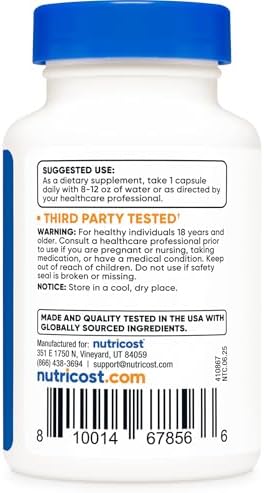 Cápsulas de Fisetina Nutricost 100mg, 60 Cápsulas - Antioxidante Natural de Polifenoles - Suplemento Vegano, Sin Gluten y No OGM - imagen 4