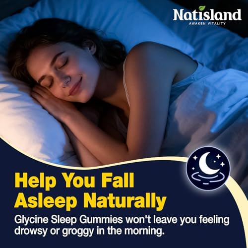 Gomitas de Glycine para Dormir, Suplementos de 3g con NAC, Magnesio, L-Theanina, GABA, L Triptófano, B6, Sin Melatonina, Sin Azúcar, Veganas, Sabor - imagen 6