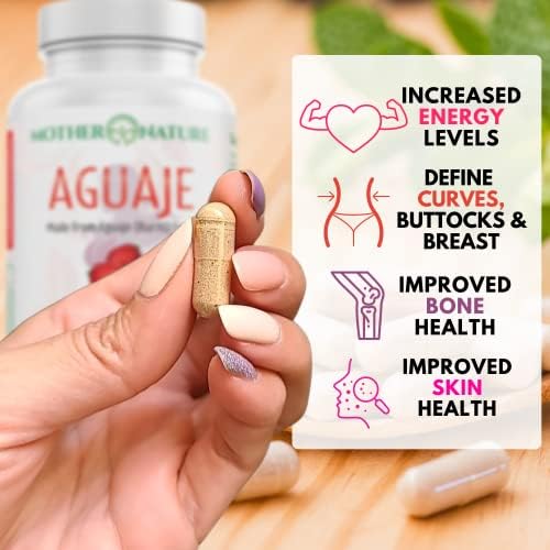 Cápsulas Aguaje Curves de Mother Nature para Mujeres, 1000mg (120ct), Aguaje Natural de Perú para Salud Femenina, Balance Hormonal y Mejora de - imagen 4