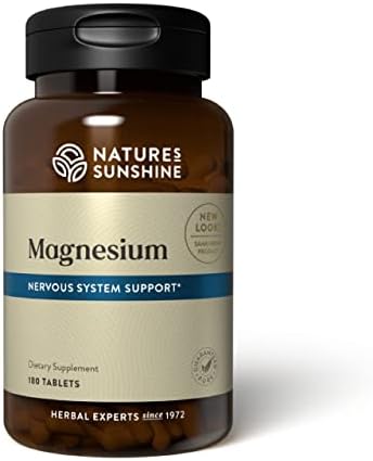 Magnesio de Nature's Sunshine, 250 mg, 180 Tabletas | Apoya el Sistema Nervioso y Estructural, Ayuda a Relajar Músculos y Aumentar Energía - imagen 1