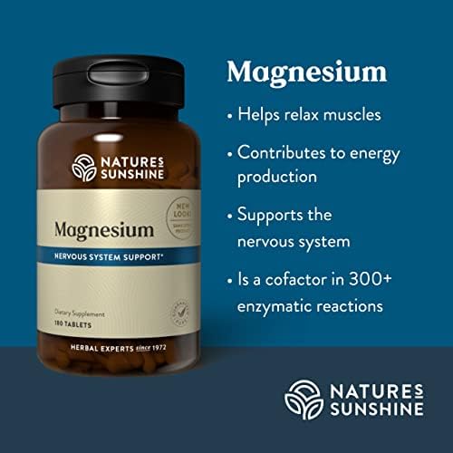 Magnesio de Nature's Sunshine, 250 mg, 180 Tabletas | Apoya el Sistema Nervioso y Estructural, Ayuda a Relajar Músculos y Aumentar Energía - imagen 4