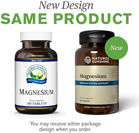 Magnesio de Nature's Sunshine, 250 mg, 180 Tabletas | Apoya el Sistema Nervioso y Estructural, Ayuda a Relajar Músculos y Aumentar Energía - imagen 7