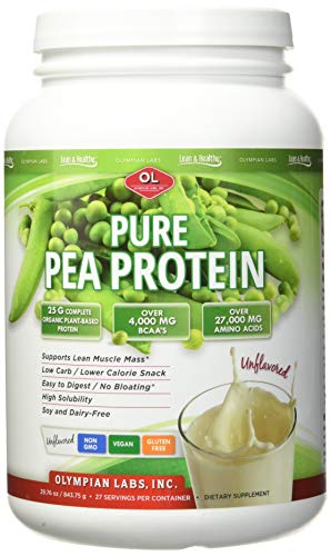 Proteína en Polvo de Guisante Vegana Olympian Labs, Sin Sabor - 25g de Proteína, Bajo en Carbohidratos, Sin Gluten, 2 Libras - imagen 4