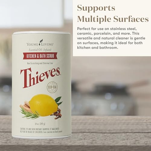 Limpiador en Pasta Young Living Thieves para Cocina y Baño | 14 Oz | Fórmula de Limpieza a Base de Plantas | Efectivo contra Grasa y Suciedad | - imagen 4