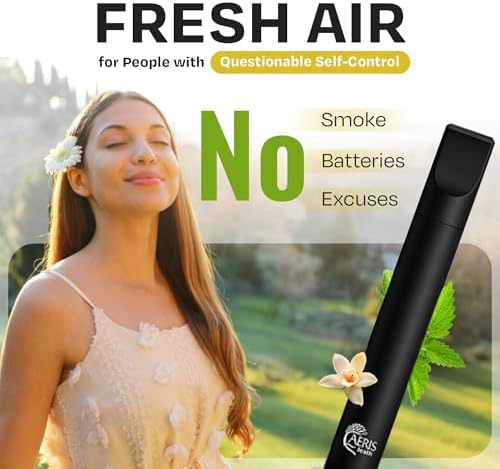 Inhalador Sin Humo Aeris Health | Dispositivo de Aire Saborizado con 12 Núcleos de Plantas | Menta y Hierbabuena | 36 Días de Aroma | Portátil, - imagen 4