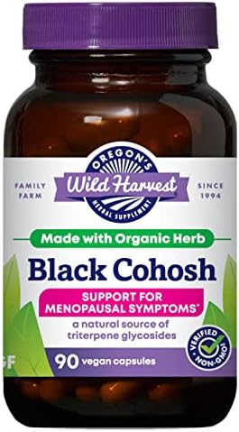 Suplemento Herbal Orgánico Black Cohosh de Oregon's Wild Harvest, 90 Cápsulas - imagen 1