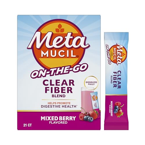 Suplemento de Fibra Metamucil, Paquetes de Stick de Polvo de Fibra Mezclable, Sabor a Bayas Mixtas, Fibra Prebiótica a Base de Plantas para la Salud - imagen 2