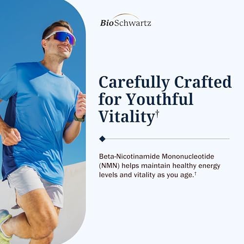 Suplemento de NMN BioSchwartz - 500mg de Nicotinamida Mononucleótido - 30 Porciones, 60 Cápsulas - Hecho en EE. UU. con Ingredientes Premium, - imagen 2