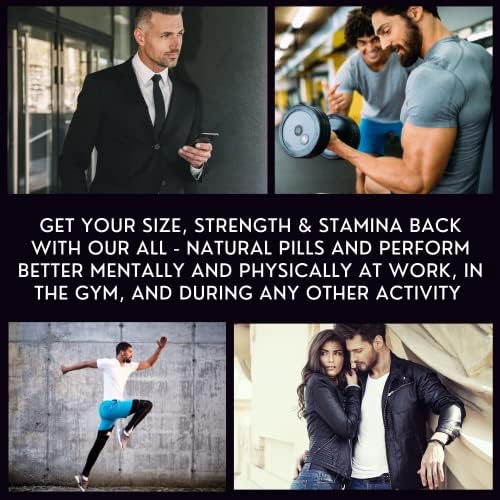 Suplemento Masculino para Aumentar Tamaño – Agrega 5 cm en 60 Días con Nuestras Pastillas para el Crecimiento Muscular – Aumenta Tamaño, Fuerza y - imagen 4