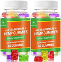 Paquete de 2 gomitas de cáñamo, gomitas frutales comestibles de alta potencia con extracto de semilla de cáñamo 100% natural - 120 gomitas - imagen 1