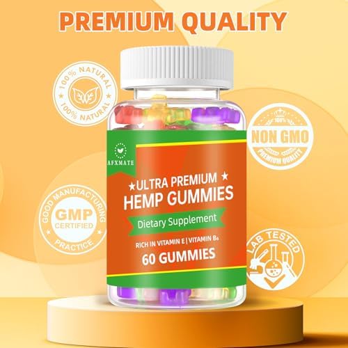 Paquete de 2 gomitas de cáñamo, gomitas frutales comestibles de alta potencia con extracto de semilla de cáñamo 100% natural - 120 gomitas - imagen 4