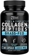 Cápsulas de Péptidos de Colágeno 360 Piezas - Colágeno Hidrolizado de Res Alimentada con Pasto - Suplementos para Cabello, Piel, Uñas y Articulaciones - imagen 1