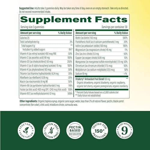 Gomitas Multivitamínicas MegaFood para Mujeres - Soporte para Cerebro, Corazón e Inmunidad - Vitamina C, Magnesio, D3, Folato, Biotina y Zinc - 90 - imagen 2