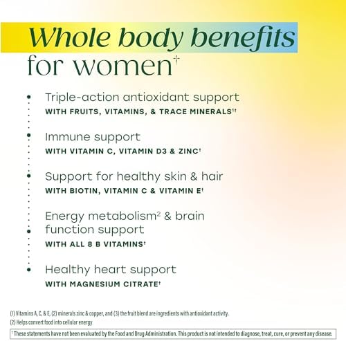 Gomitas Multivitamínicas MegaFood para Mujeres - Soporte para Cerebro, Corazón e Inmunidad - Vitamina C, Magnesio, D3, Folato, Biotina y Zinc - 90 - imagen 3