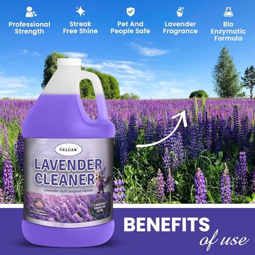 Limpiador y Desodorante Multiusos GELEAN Lavanda - HECHO EN EE. UU. - Concentrado Limpiador de Lavanda - Eliminador de Olores para Pisos 128oz - imagen 3
